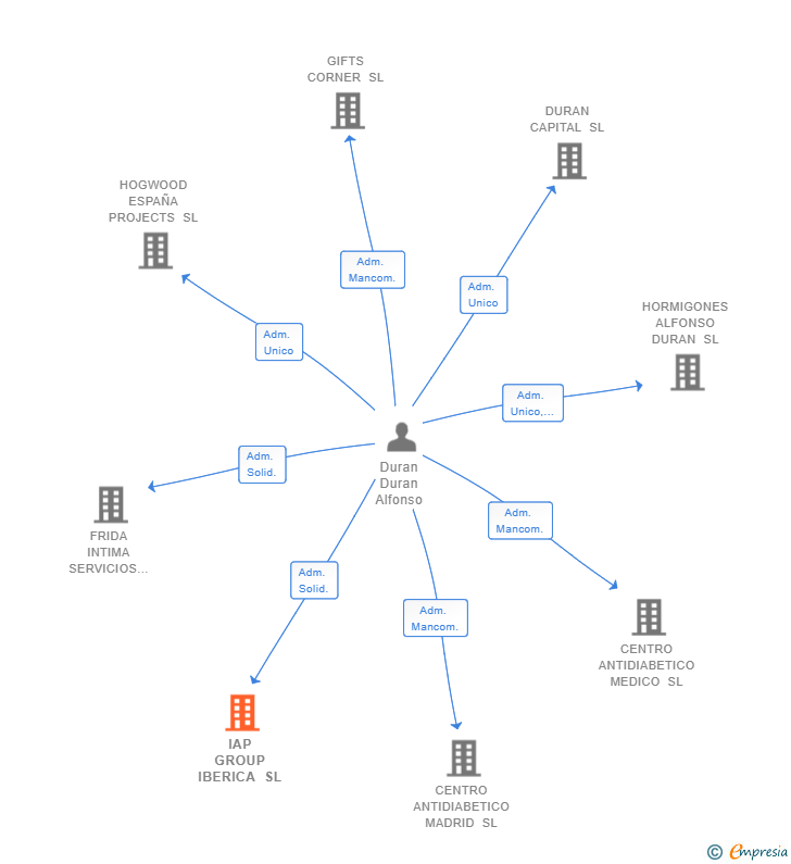 Vinculaciones societarias de IAP GROUP IBERICA SL