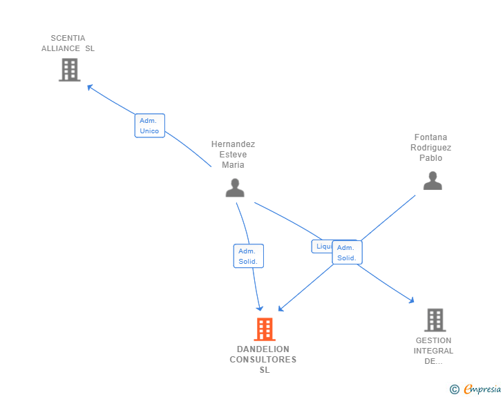 Vinculaciones societarias de DANDELION CONSULTORES SL