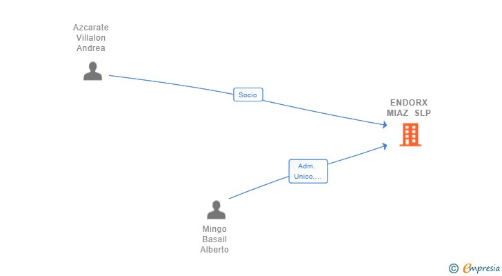 Vinculaciones societarias de ENDORX MIAZ SLP