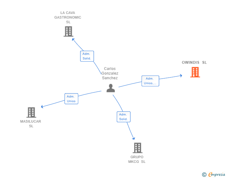 Vinculaciones societarias de OWINDIS SL