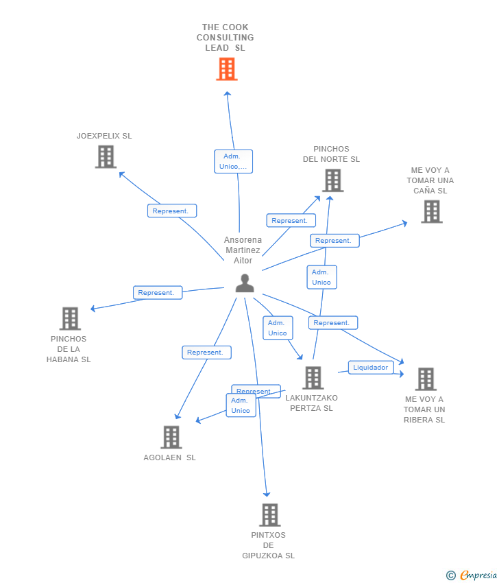 Vinculaciones societarias de THE COOK CONSULTING LEAD SL