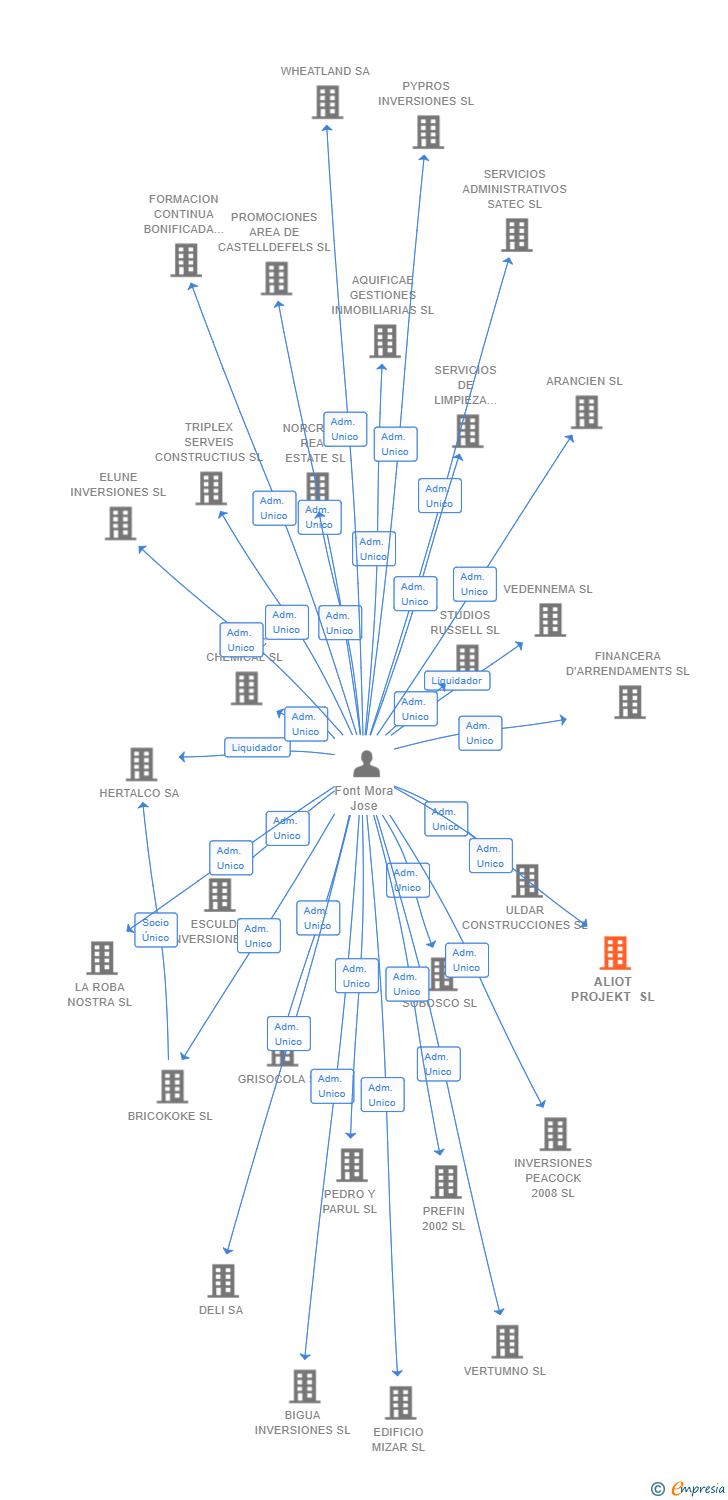 Vinculaciones societarias de ALIOT PROJEKT SL