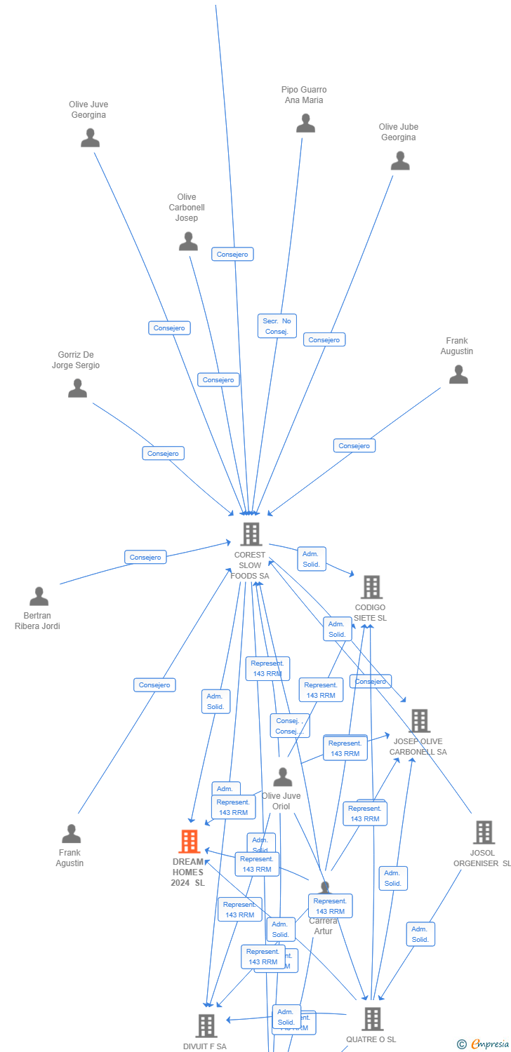 Vinculaciones societarias de DREAM HOMES 2024 SL