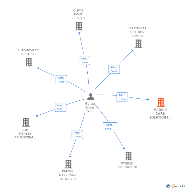 Vinculaciones societarias de MADRID CARS SOLUTIONS 2022 SL
