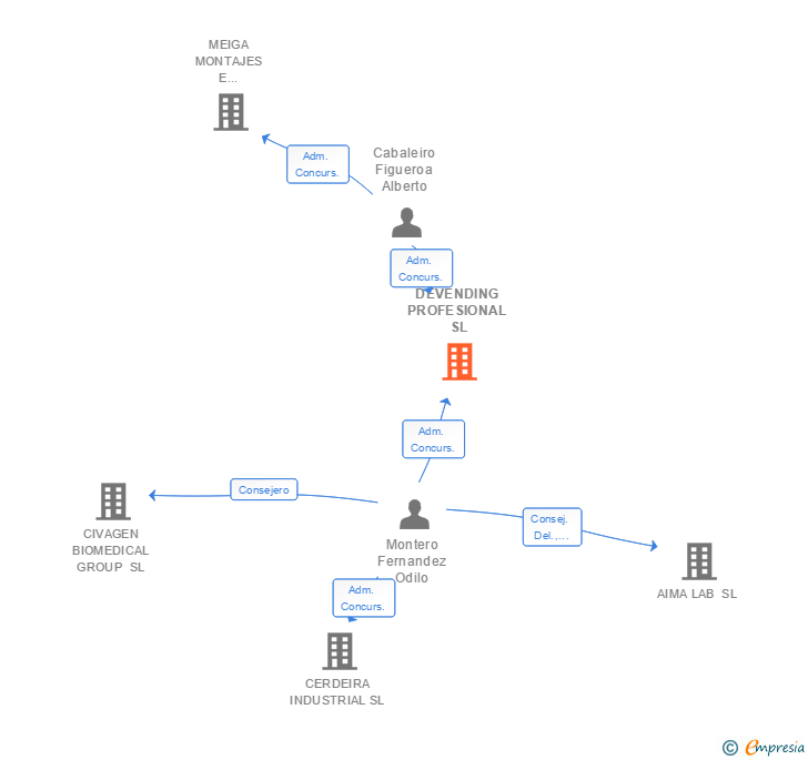 Vinculaciones societarias de DEVENDING PROFESIONAL SL