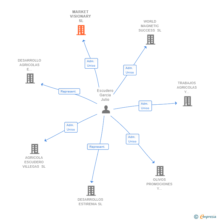 Vinculaciones societarias de MARKET VISIONARY SL