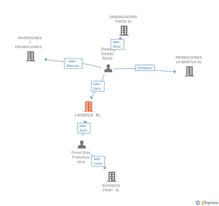 Vinculaciones societarias de LIOGOLO SL
