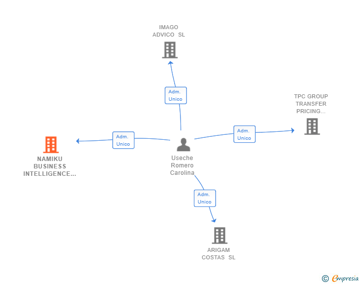 Vinculaciones societarias de NAMIKU BUSINESS INTELLIGENCE SL