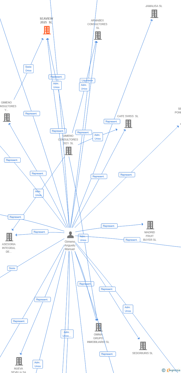 Vinculaciones societarias de SEAVIEW 2025 SL