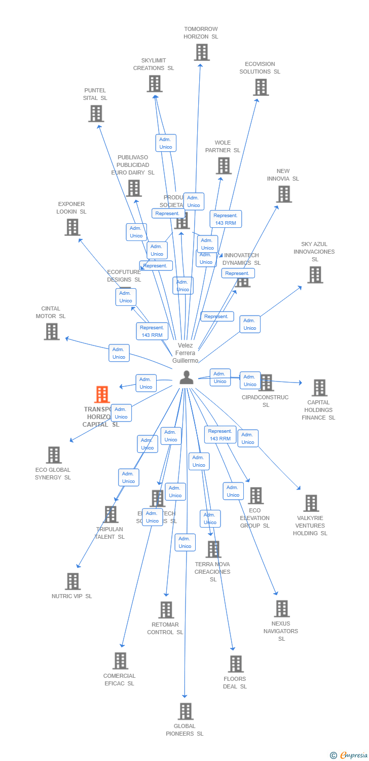Vinculaciones societarias de TRANSPOR HORIZON CAPITAL SL