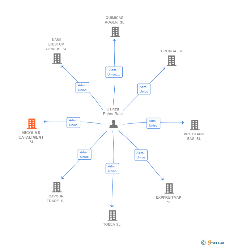 Vinculaciones societarias de NICOLAS CATALIMENT SL