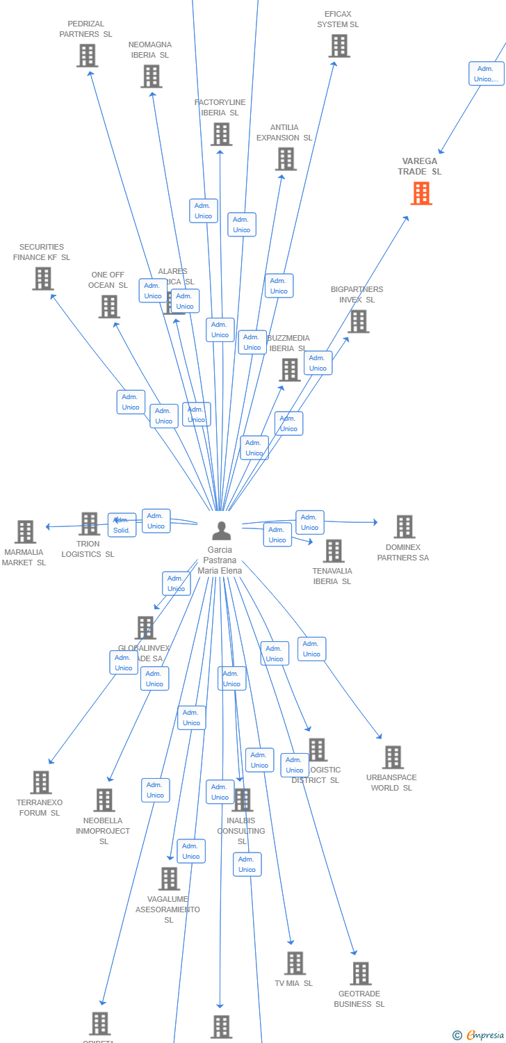 Vinculaciones societarias de VAREGA TRADE SL