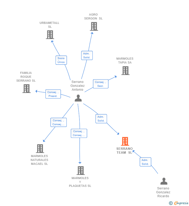 Vinculaciones societarias de SERRANO TEAM SL