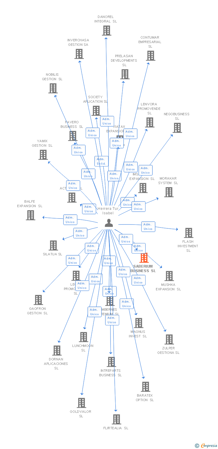 Vinculaciones societarias de SABERIUM BUSINESS SL