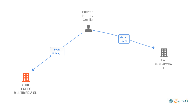 Vinculaciones societarias de 4000 FLORES MULTIMEDIA SL