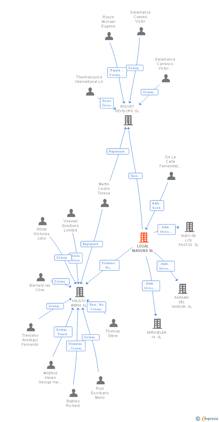 Vinculaciones societarias de LEGAL MAVENS SL