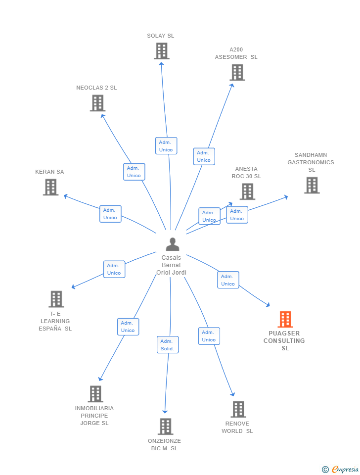 Vinculaciones societarias de PUAGSER CONSULTING SL