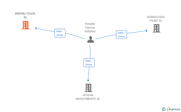 Vinculaciones societarias de BRIPALTOUR SL