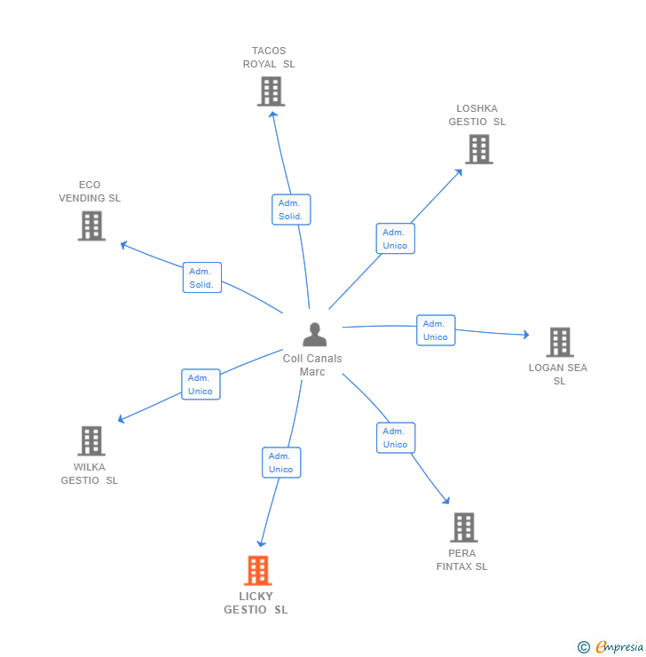 Vinculaciones societarias de LICKY GESTIO SL