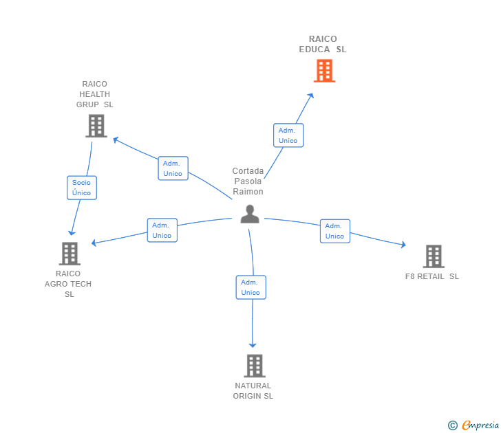 Vinculaciones societarias de RAICO EDUCA SL