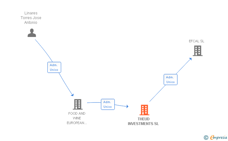 Vinculaciones societarias de THEUD INVESTMENTS SL