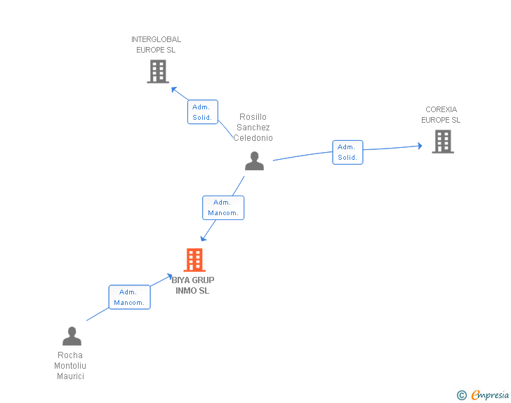 Vinculaciones societarias de BIYA GRUP INMO SL