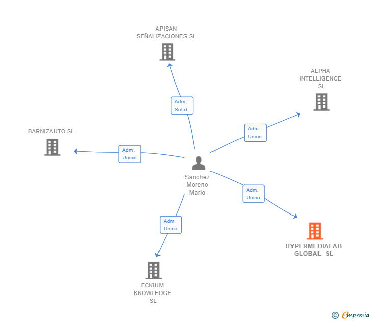 Vinculaciones societarias de HYPERMEDIALAB GLOBAL SL