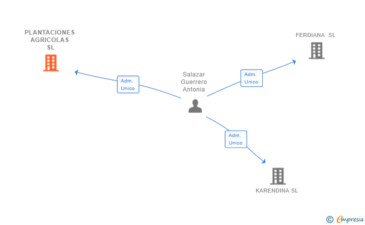 Vinculaciones societarias de PLANTACIONES AGRICOLAS SL