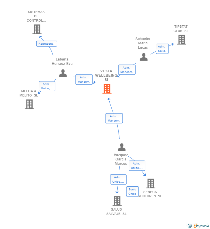 Vinculaciones societarias de VESTA WELLBEING SL