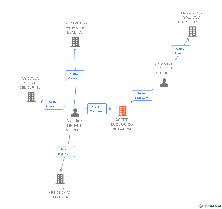 Vinculaciones societarias de ACEITE ECOLOGICO PICUAL SL