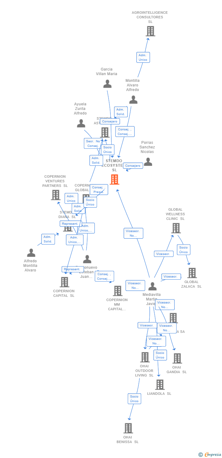 Vinculaciones societarias de STEMDO ECOSYSTEM SL