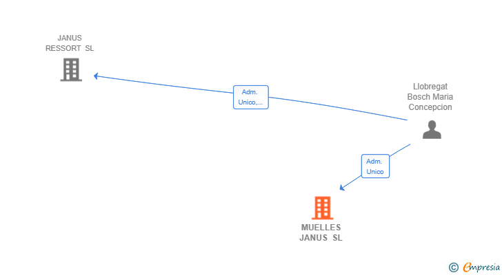 Vinculaciones societarias de MUELLES JANUS SL