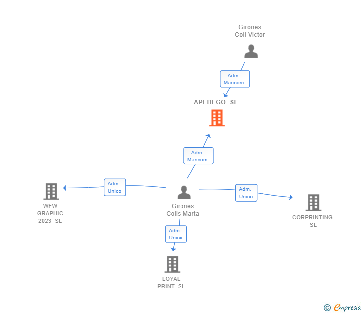 Vinculaciones societarias de APEDEGO SL