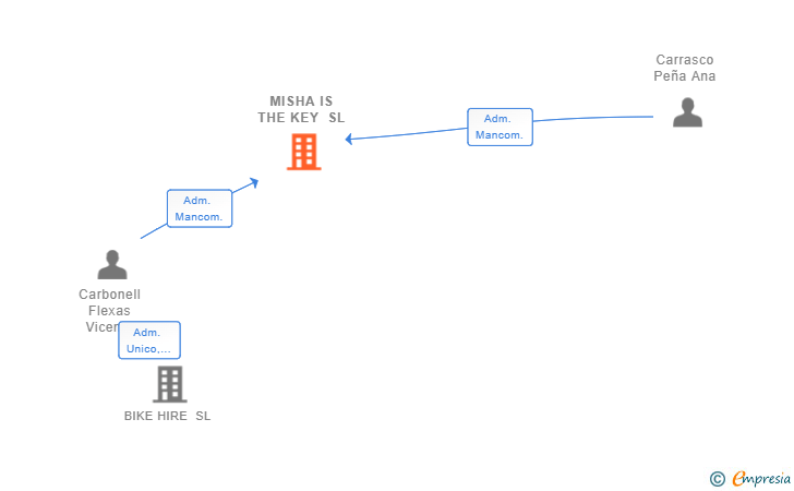 Vinculaciones societarias de MISHA IS THE KEY SL