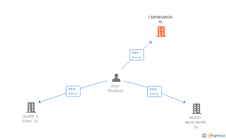 Vinculaciones societarias de TAWNRANDA SL