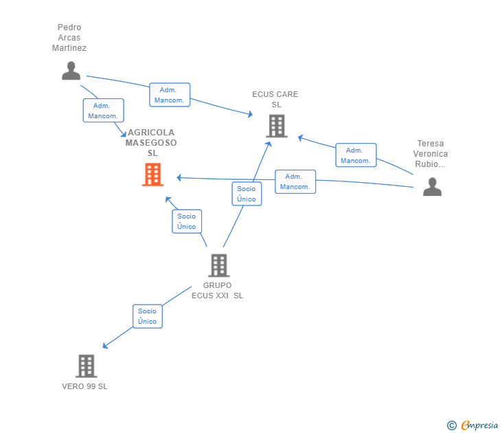 Vinculaciones societarias de AGRICOLA MASEGOSO SL