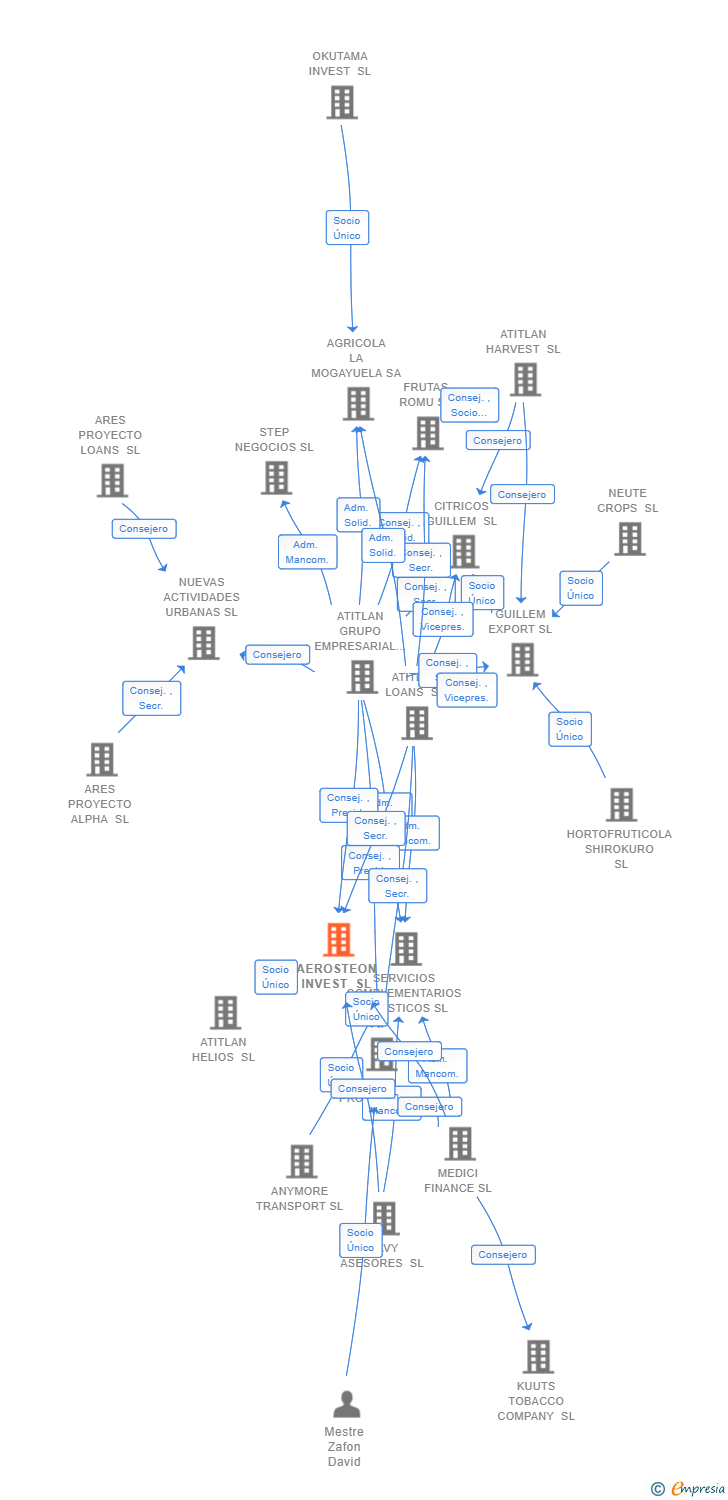 Vinculaciones societarias de AEROSTEON INVEST SL
