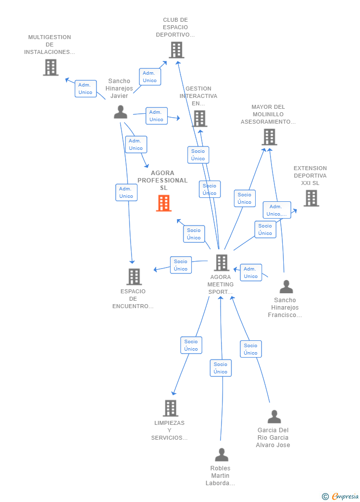 Vinculaciones societarias de AGORA PROFESSIONAL SL