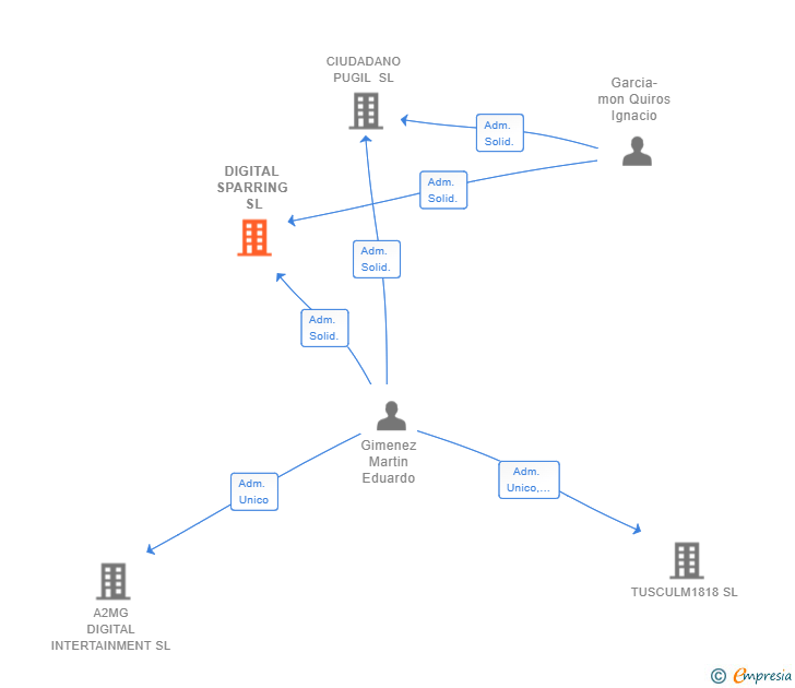 Vinculaciones societarias de DIGITAL SPARRING SL