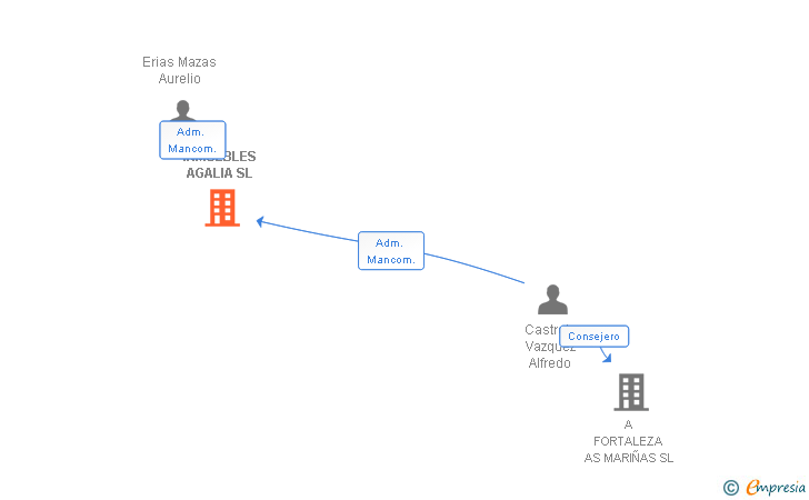 Vinculaciones societarias de INMUEBLES AGALIA SL