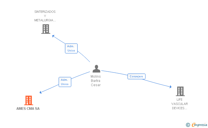 Vinculaciones societarias de AMES CMA SA