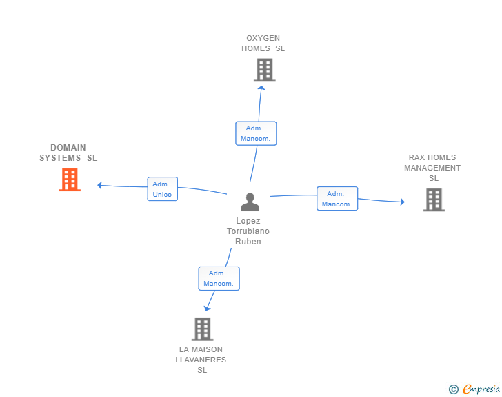 Vinculaciones societarias de DOMAIN SYSTEMS SL