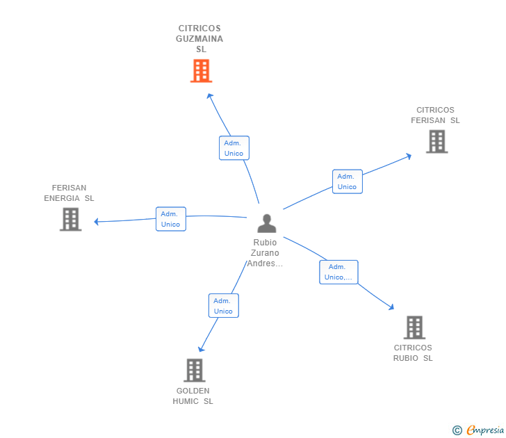 Vinculaciones societarias de CITRICOS GUZMAINA SL
