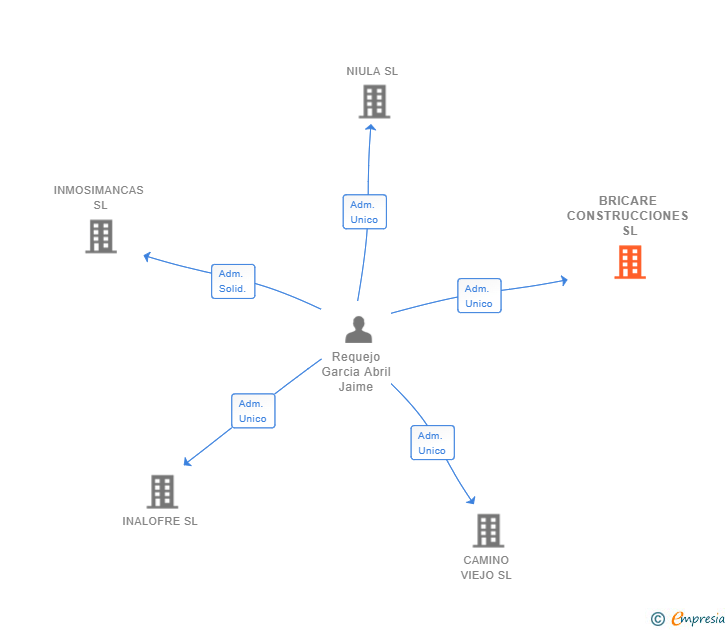 Vinculaciones societarias de BRICARE CONSTRUCCIONES SL