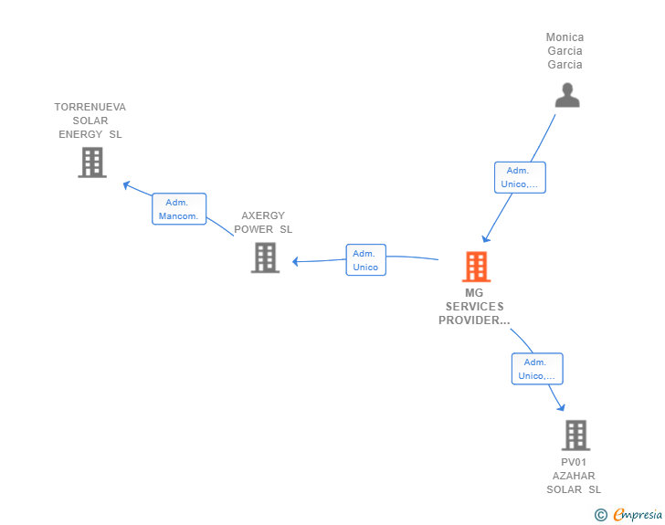 Vinculaciones societarias de MG SERVICES PROVIDER SL
