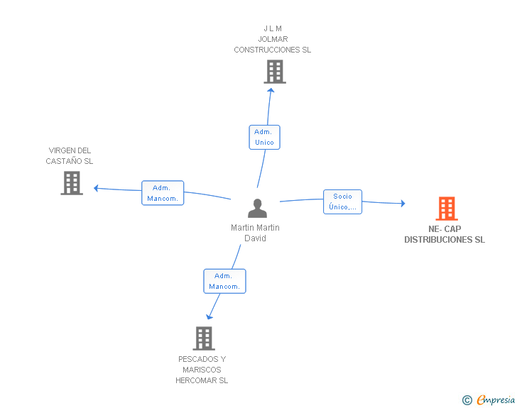 Vinculaciones societarias de NE-CAP DISTRIBUCIONES SL
