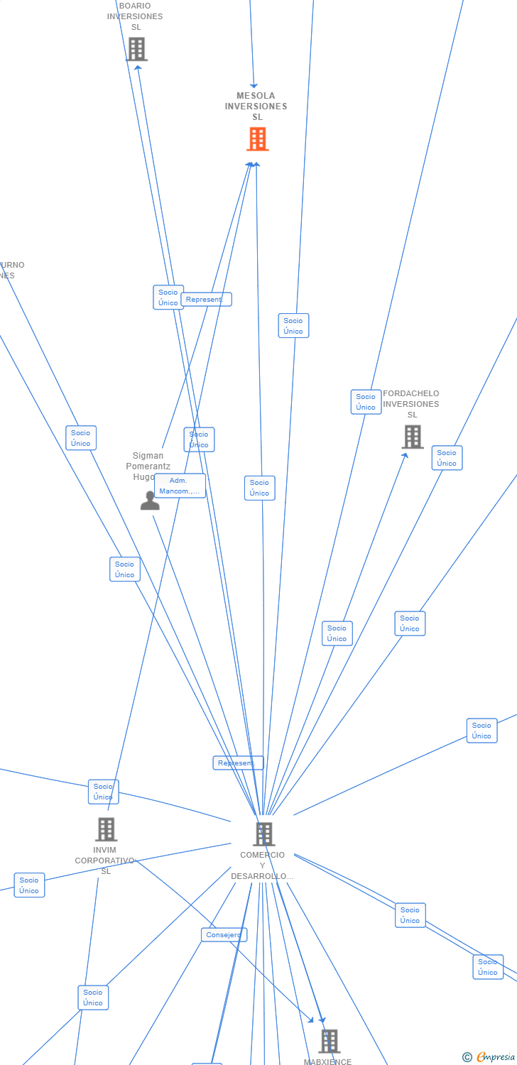 Vinculaciones societarias de MESOLA INVERSIONES SL