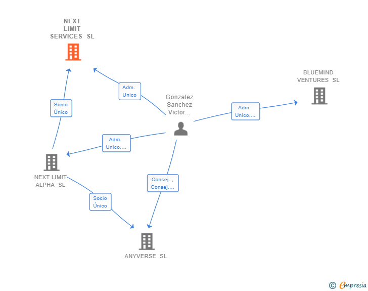 Vinculaciones societarias de NEXT LIMIT SERVICES SL