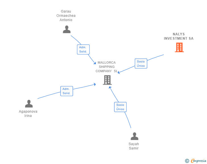 Vinculaciones societarias de NALYS INVESTMENT SA