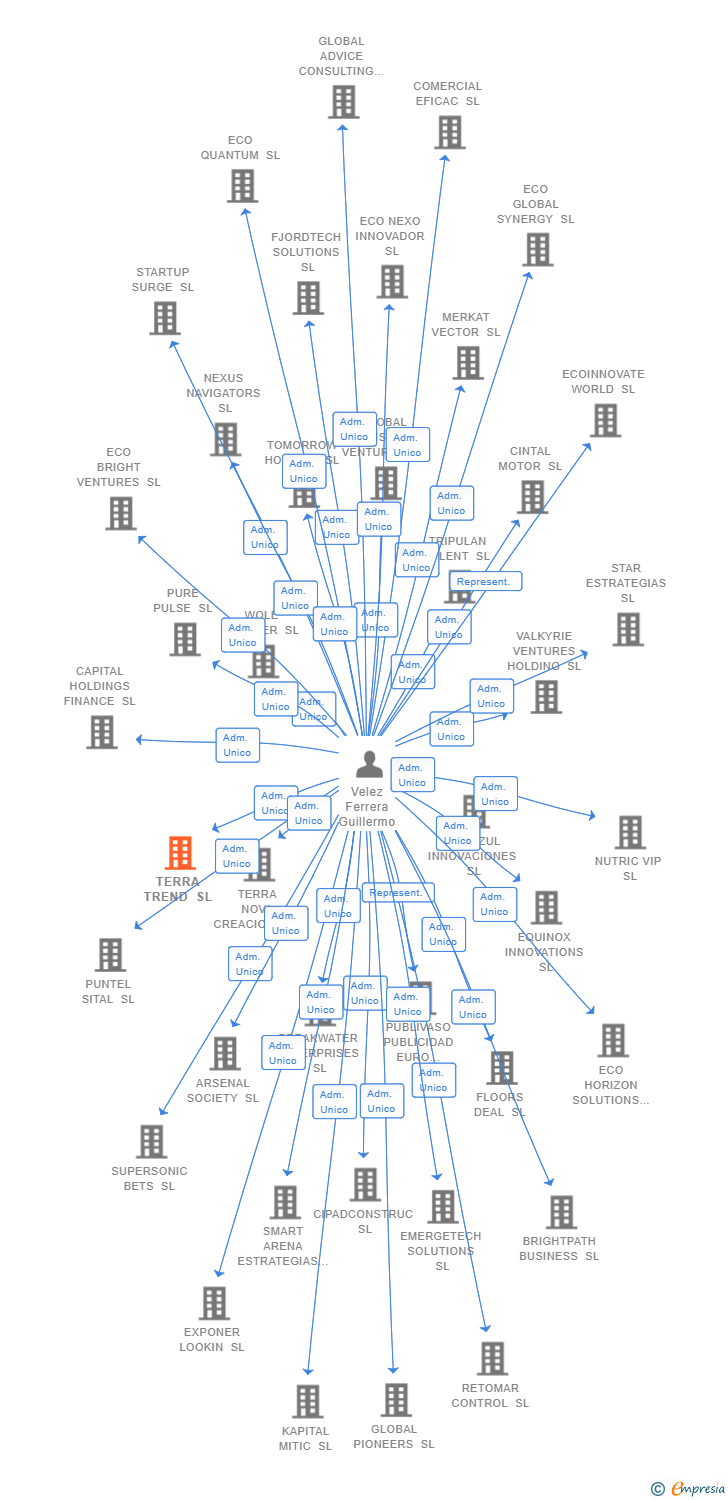 Vinculaciones societarias de TERRA TREND SL